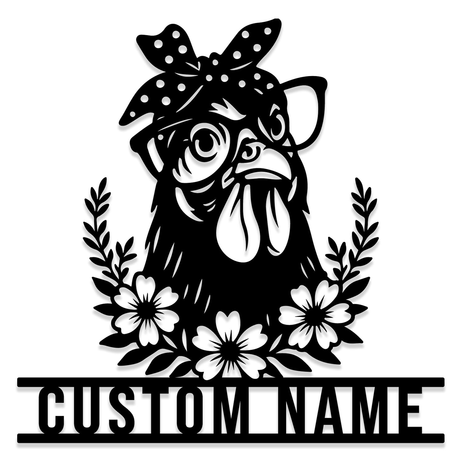 Custom Chicken Coop Farm Sign, Rooster Ranch Metal Sign, Custom Hen Sign, Chicken Metal Sign Personalized, Farmhouse Barn Wall Décor (Style-B)