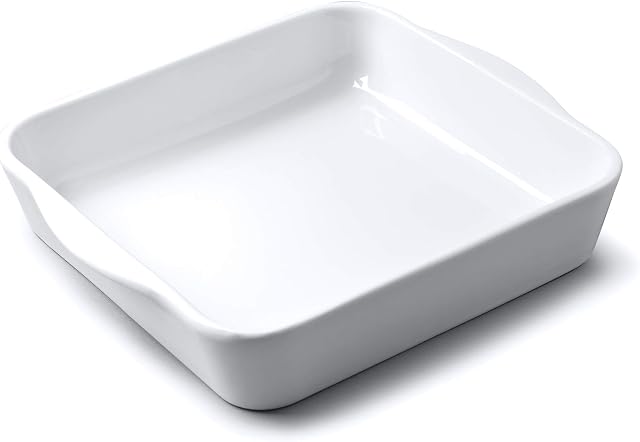 WM Bartleet & Sons 1750 T413 Traditional Porcelain Square Roasting & Baking Dish (23cm) White