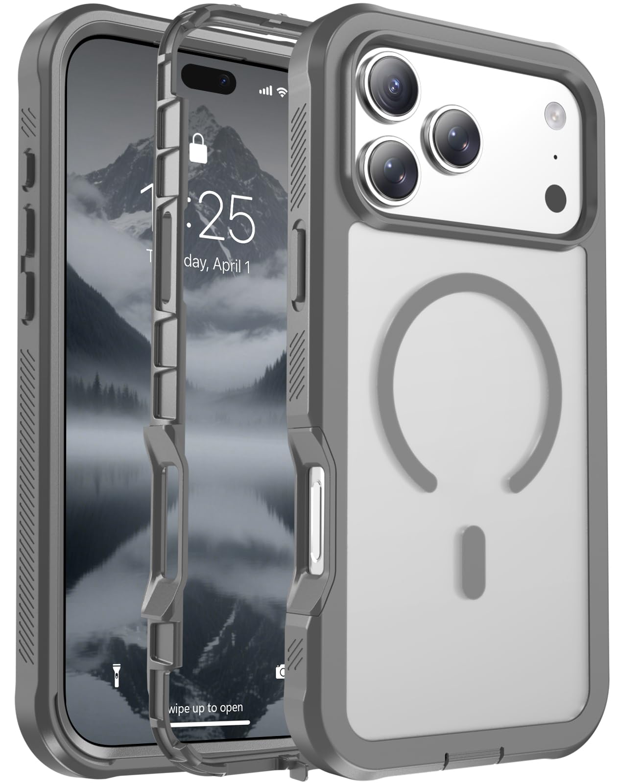 jaroco Magnetic for iPhone 18 Pro Max Case/iPhone 17 Pro Max Case Gray