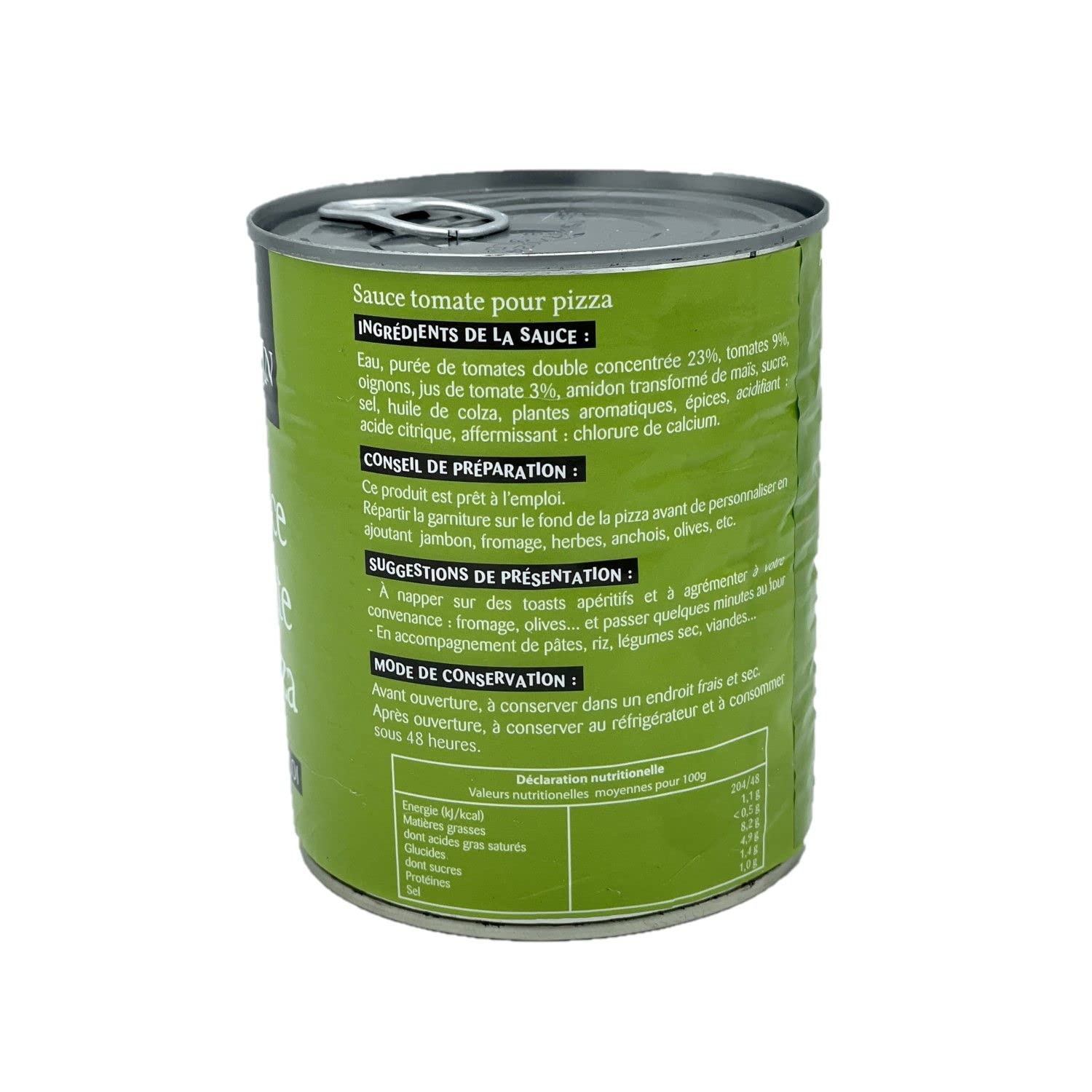 Lote de 12 salsa de tomate para pizza – Caja de 800 g