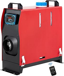 VEVOR 5KW Diesel Air Heater, All in One Diesel Heater, One Air Outlet 12V Remote Control Parking Heater, with Blue LCD Switch, Silencer for RV Trucks Bus and Trailer