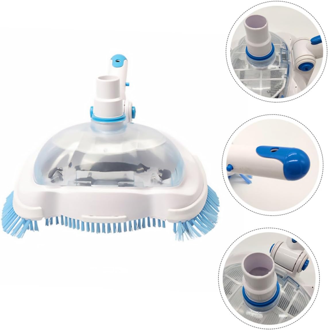 Kisangel Pool Vacuum Head with Lid Plastic Suction Cleaning Tool for Swimming Pools for Inground