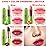 evpct 3Pcs Magic Color Changing Lipstick Long Lasting Waterproof 24 Hours Original for Women, Aloe Vera Strawberry Black Red Cherry PH Mood Permanent Color Changing Lipstick Lip Balm, labial magico