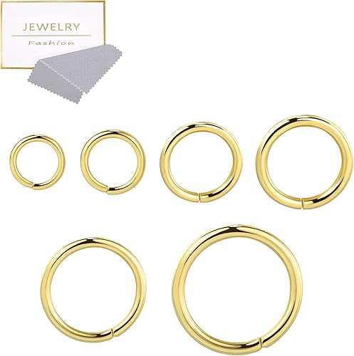 Miniatura 8 de Anillos de salto al por mayor para la fabricación de joyas Anillos de salto abiertos de latón macizo chapado en oro y plata, Plata Esterlina