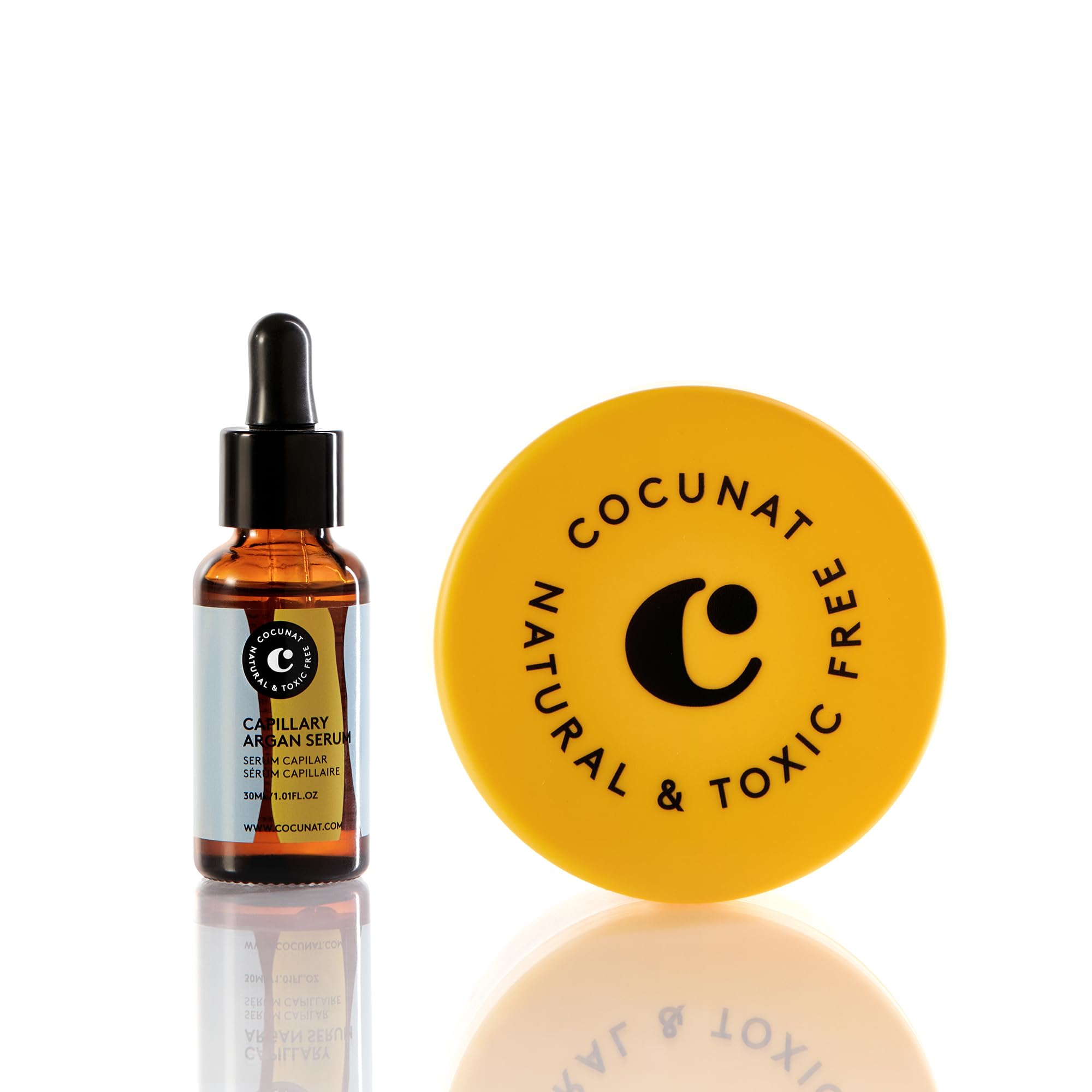 COCUNAT Boombastic + Sérum Argán Mascarilla Capilar Anti Frizz 200+30ml | Mascarilla ultra nutritiva con Ácidos Láurico y Linoleico + Sérum de Argán sin aclarado. Sin siliconas.
