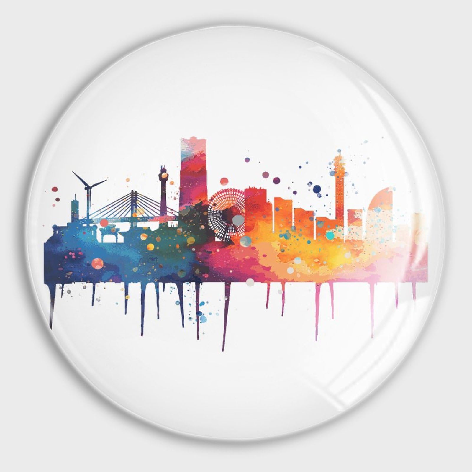 Aimants magnétiques pour réfrigérateur Skyline par lot de 4 pour tableau en verre et garage