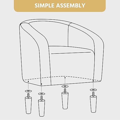 Miniatura 136 de Topeakmart Silla decorativa de terciopelo, cómoda y moderna silla de club de terciopelo con reposabrazos y patas resistentes para sala de Azul