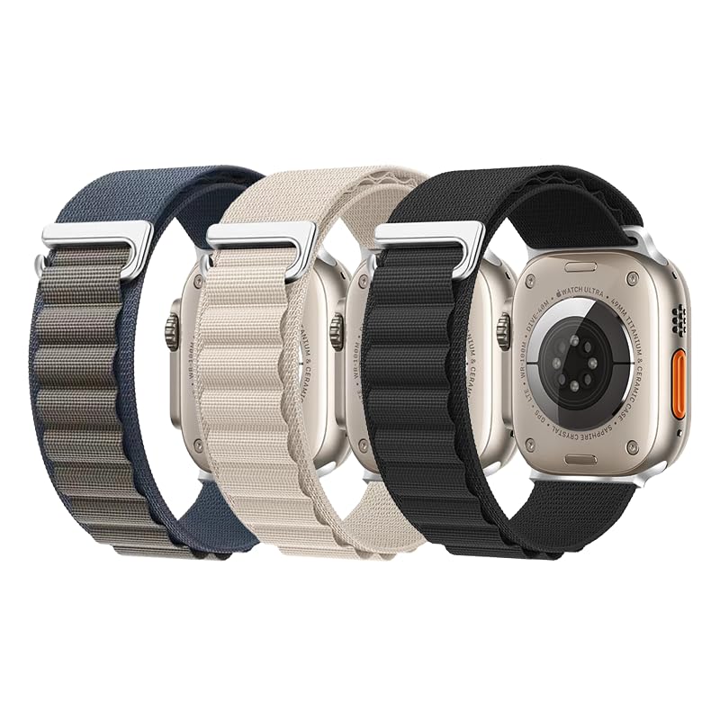Ya en manzanajugosa.com: Paquete de 3 correas Alpine Loop compatibles con Apple Watch Ultra 3, 2, 1, SE, Series 11, 10, 9, 8, 7, 6, 5, 4, 3, 2, 1 (49 mm – 38 mm), correa deportiva de repuesto para hombres y mujeres, 44mm/45mm
