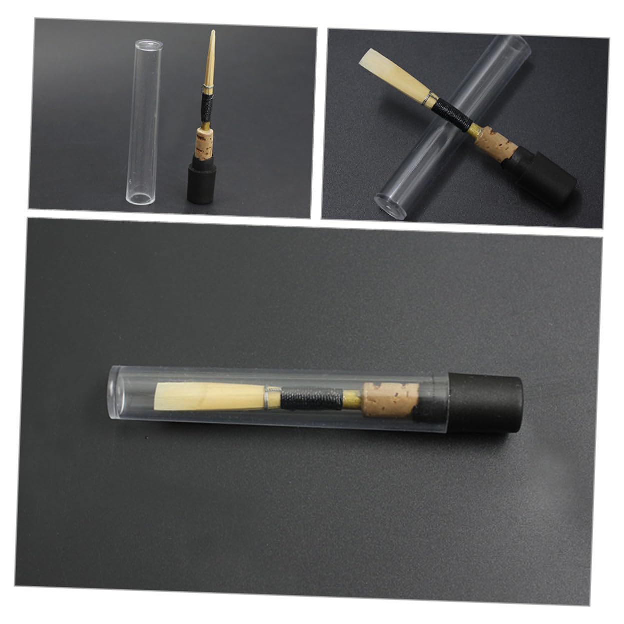 3 Cañas de Oboe Negras de Caña Natural Accesorio de Instrumento de Viento para Interpretación y Práctica para Oboe Pequeñas Pack para Músicos