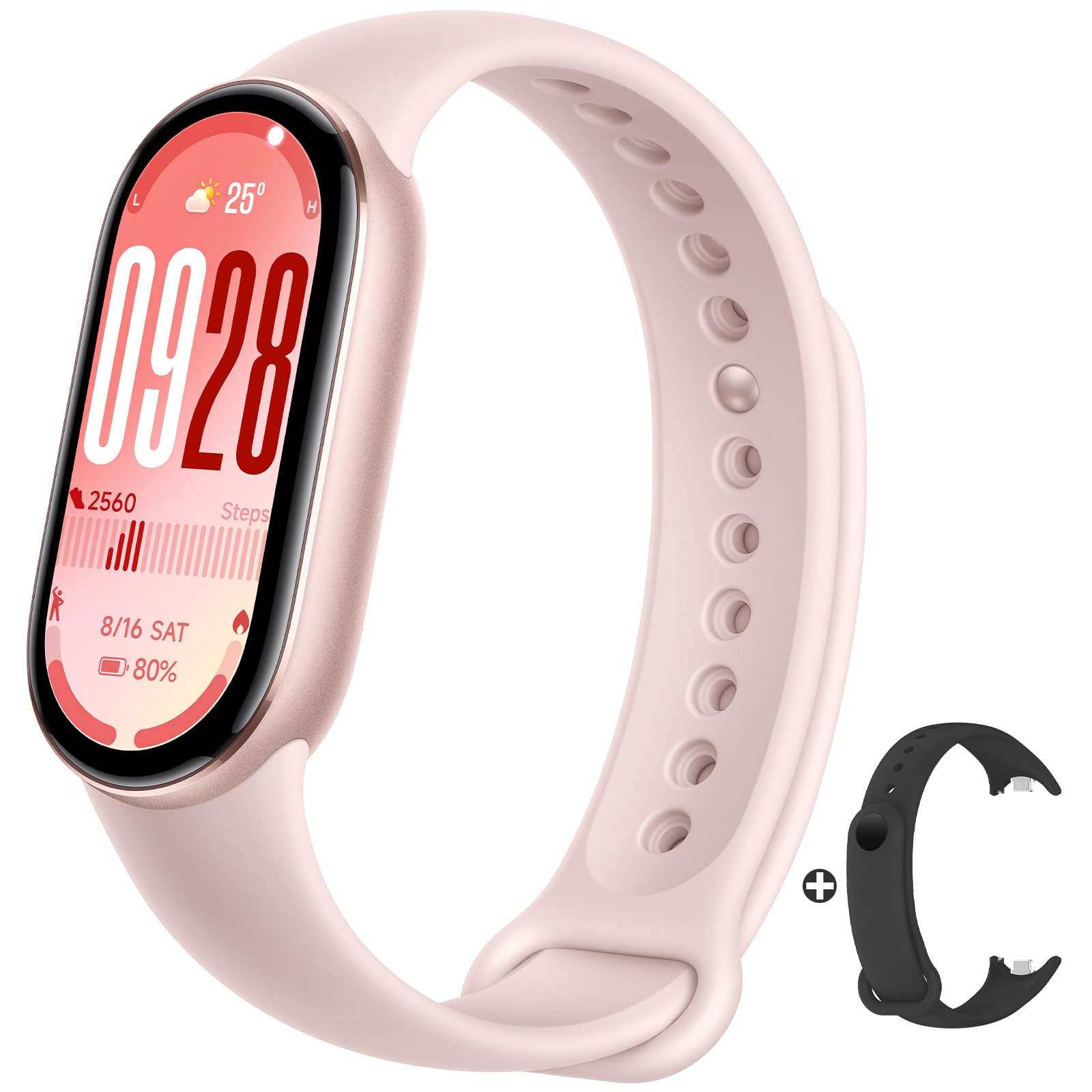 XIAOMI Mi Smart Band 10 (2025) Smartwatch, Schermo AMOLED 1,72", Autonomia 21 giorni,150+ Modalità Sportive, 5ATM,Monitoraggio Della Frequenza Cardiaca 24/7 e SPO₂,Analisi del Sonno, HyperOS 2 (Rosa)
