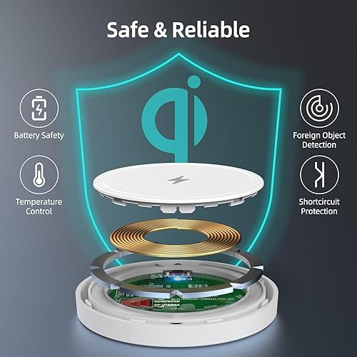 Miniatura 5 de Cargador inalámbrico magnético para iPhone de 15 W, cargador inalámbrico rápido y seguro de carga inalámbrica compatible con iPhone 1717 Pro17 Pro