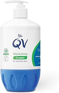 QV Cream with 10% Glycerin (500g) Rich Protective Moisturiser for Sensitive, Dry Skin, Fragrance Free, Noncomedogenic Body Cream, Hydrating Skin Care for Eczema, Psoriasis, Dermatitis, Pump Bottle