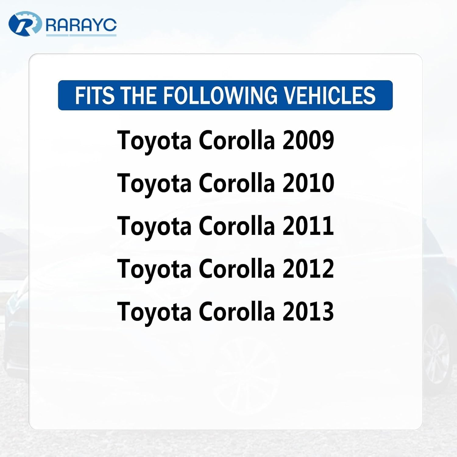Dashboard Trim Kit Center A/C Vent Panel with Clock + Left/Right Trim Strips Compatible with Toyota Corolla 2009-2013 OE#55670-02340 55435-02370 55436-02330