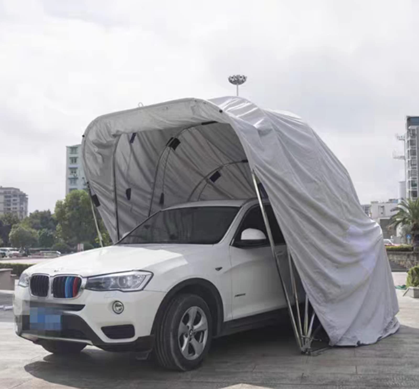 Tettoia pieghevole, tettoia per parcheggio all'aperto, design impermeabile e durevole per protezione dagli agenti atmosferici