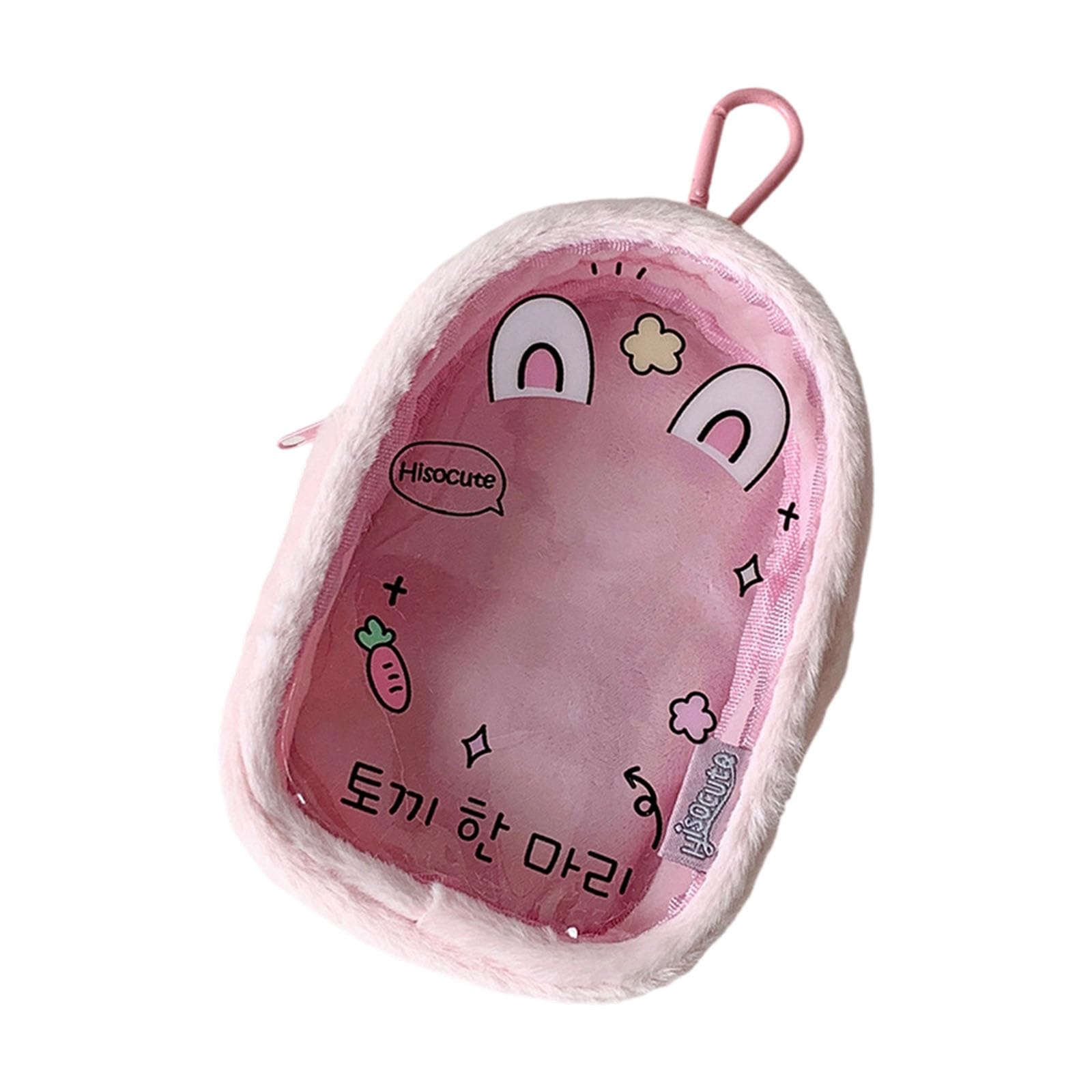 Yhplxyuus Multipurpose Travel Plush Storage Organizers Bag with Cartoon Charm Detachable Compartments Cartoon Plush Bag