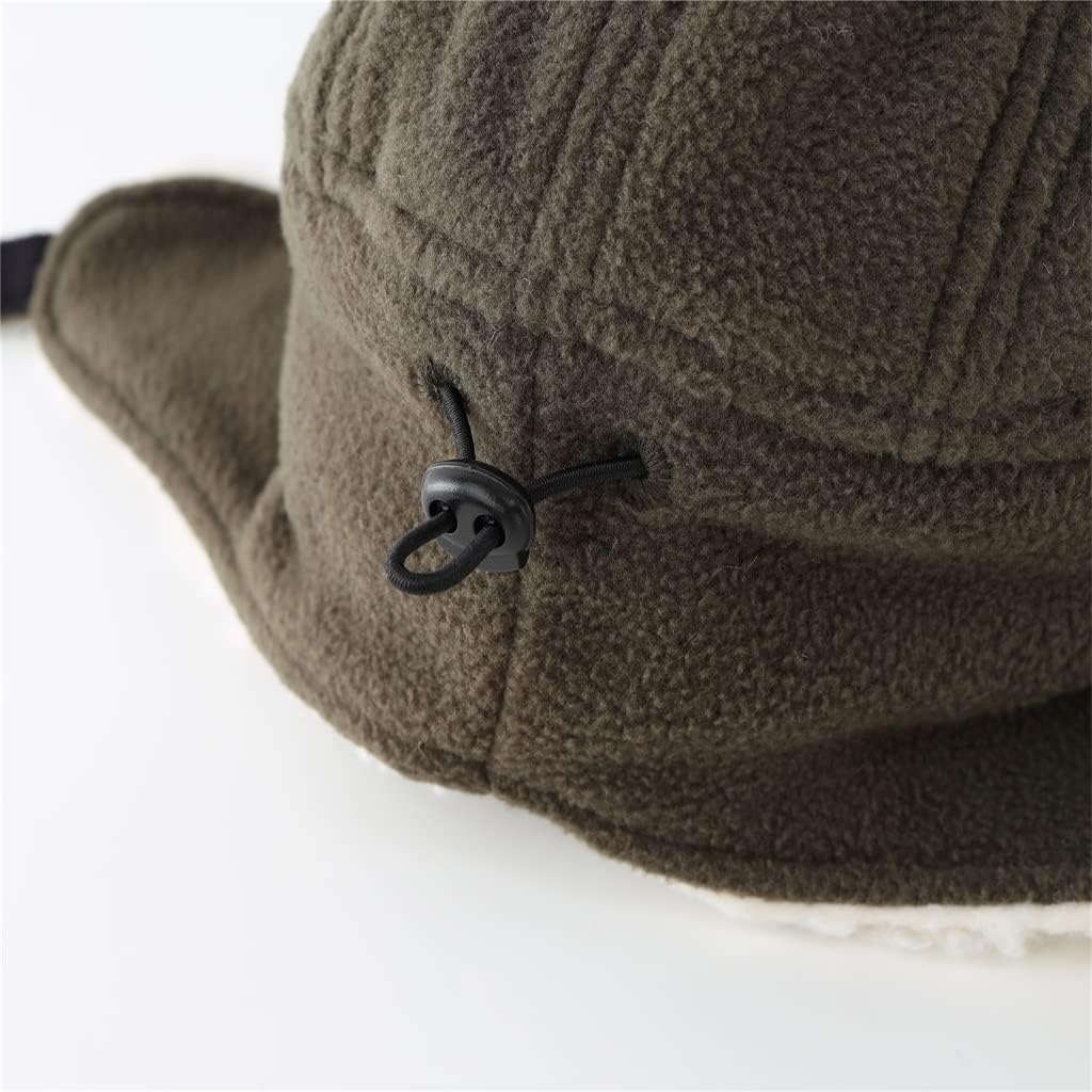 Toddler Boys Winter Hats Kids Fleece Sherpa Lined Thick Hat Warm Earflap Cap with Visor Windproof Snow Ski