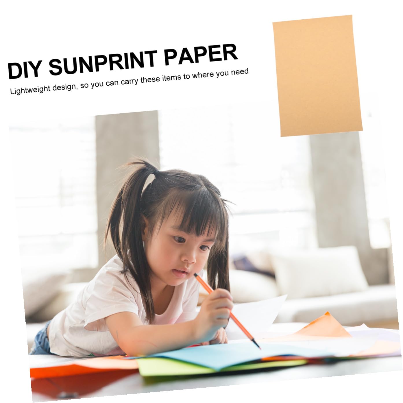 KONTONTY Papier Kraft Épais 4k 100 Feuilles 210g/m² pour Dessin Garçon et Filles Pratique Artistique École