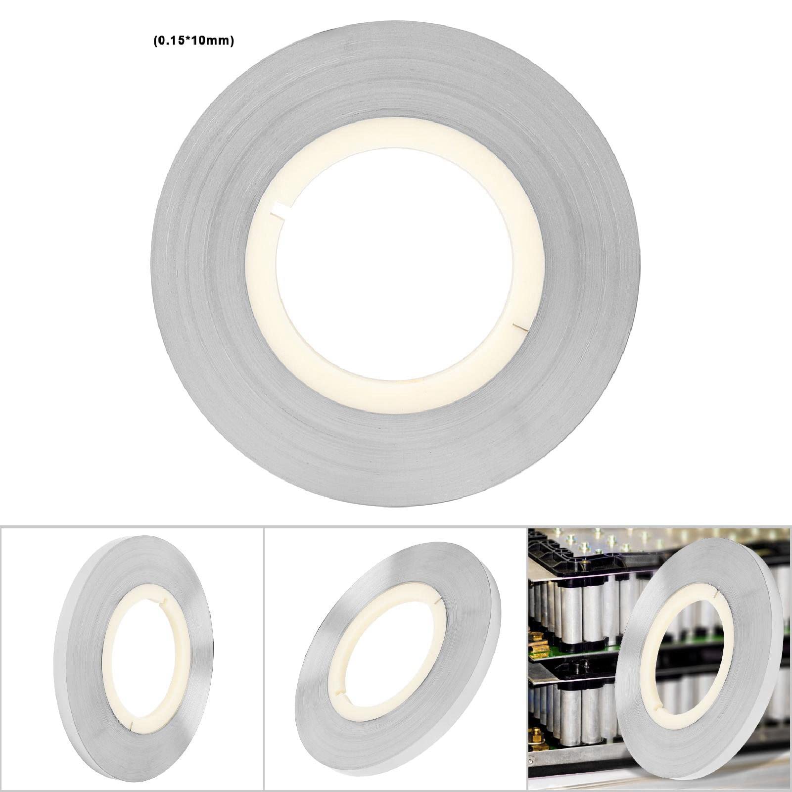 Pure Strip-0,15 mm 1 kg Stahl vernickeltes Band zum Löten von Li-Po-Akkus NiMh NiCd-Akkus und Punktschweißen(0.15 * 10mm)