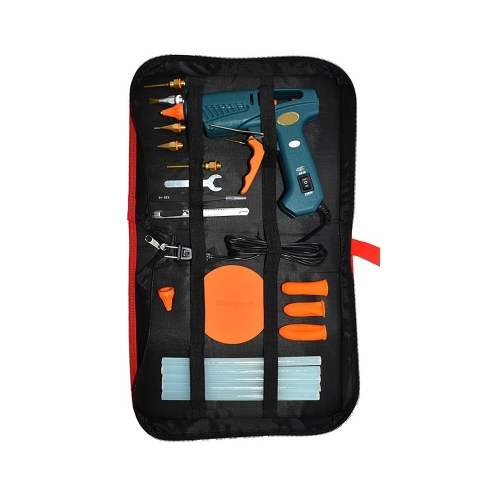 Pistolet Do Klejenia Na Gorąco 15 W 1 Zestaw Narzędzi Silikonu 50W/OFF/150W Przełącznik Naprawy Rzemiosła DIY Użyj 11mm Klej Sztyfcie Czysta Miedź Dysza Szybkie Niezawodne Klejenie(SET-7)