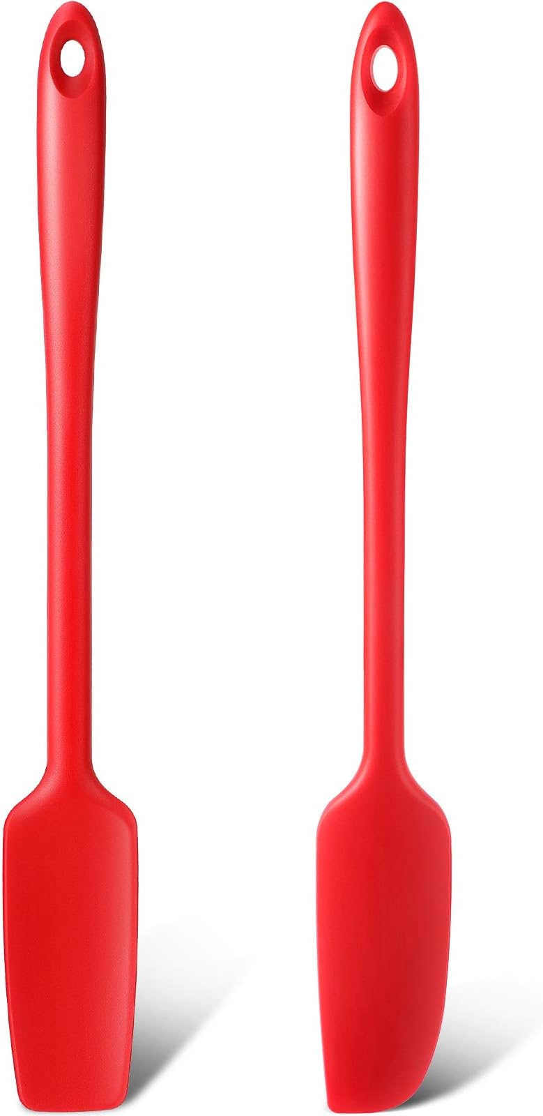 2 Pieces Long Handle Silicone Jar Spatula NonStick Rubber