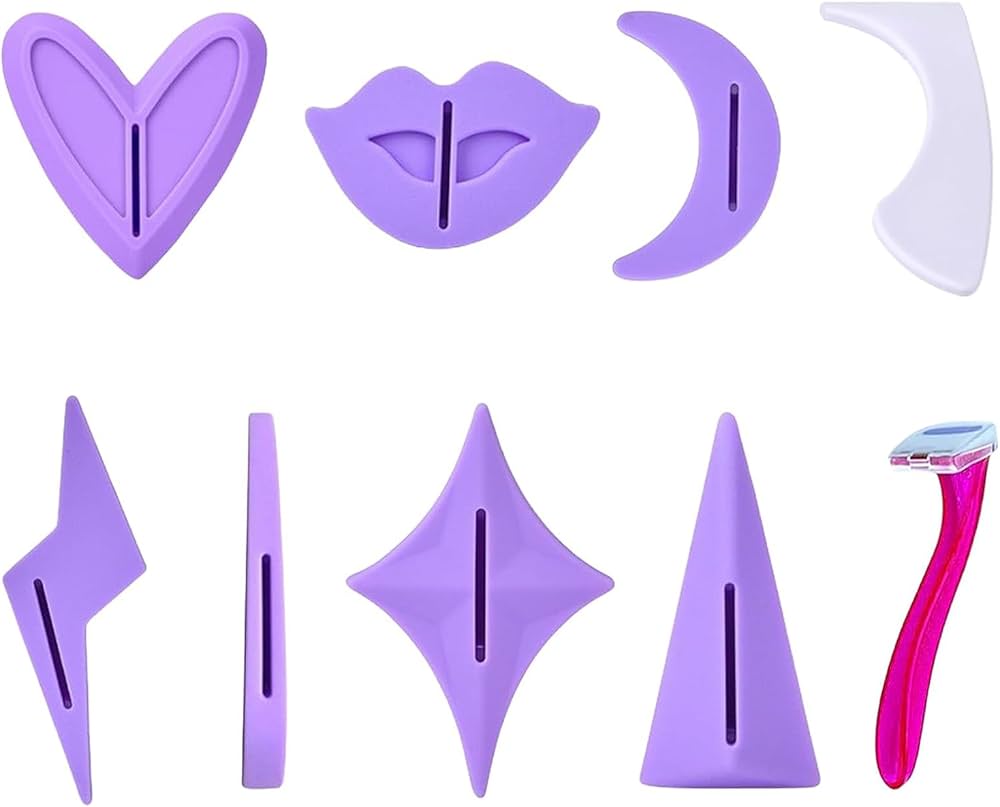 Amazon.com: Wusteg 9Pcs Pubic Hair Shaving Stencil with Bikini Trimmer Shaver, Hair Remover Grooming Kit 7 Reusable Sexy & Charming Pubes Styling Shaver Model, Intimate Hygiene Goods for Women