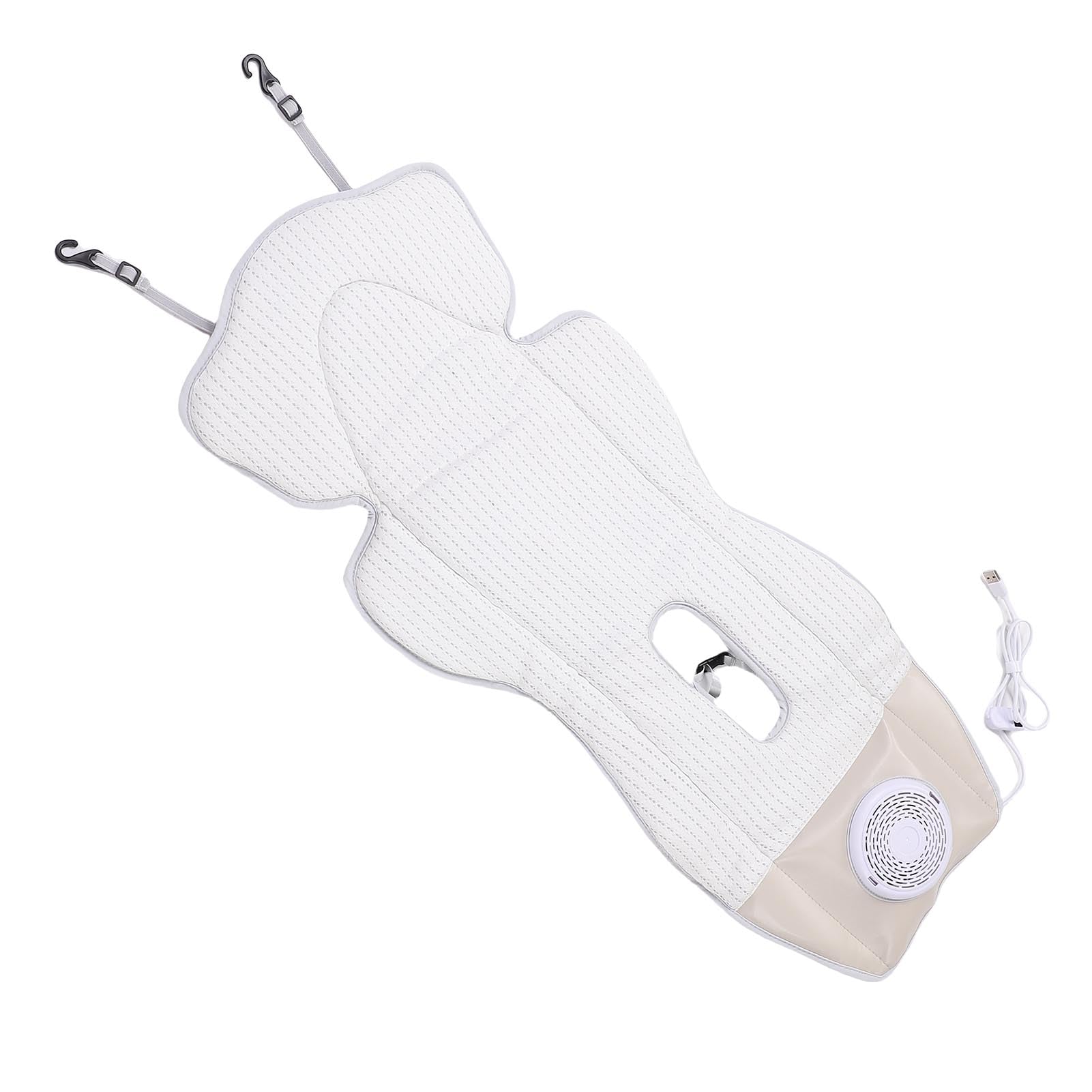 Jectse Almohadilla de Refrigeración para Cochecito de bebé con Ventilador, Forro de Cojín de Refrigeración Transpirable para Viajes en Coche, Almohadilla Enfriadora para Asiento de Cochecito de bebé