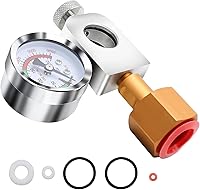 Vista 1 de Adaptador de recarga de CO2 para refrescos, adaptador de llenado con manómetro y válvula de alivio de presión, recarga de corriente para Soda