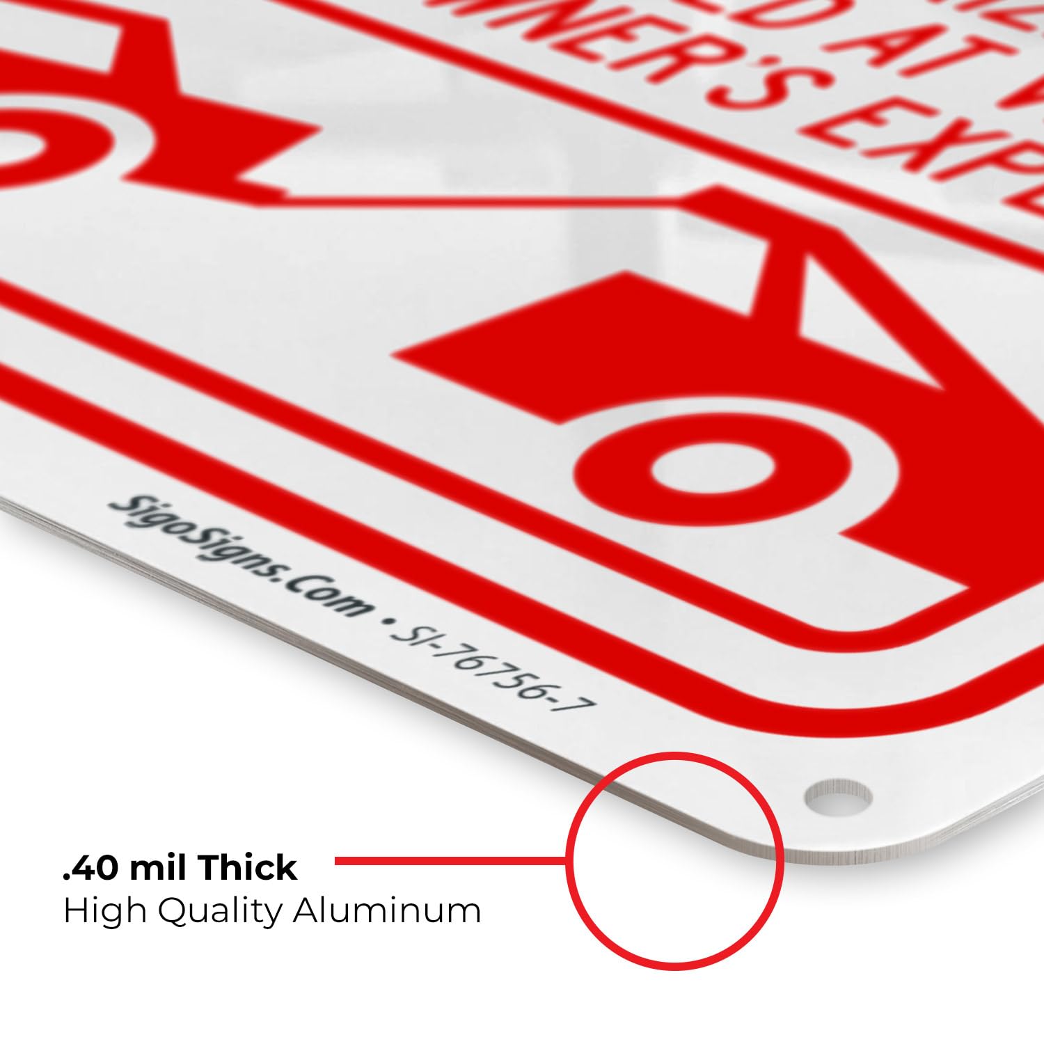 Authorized Parking Only Sign Violators Subject To Towing At