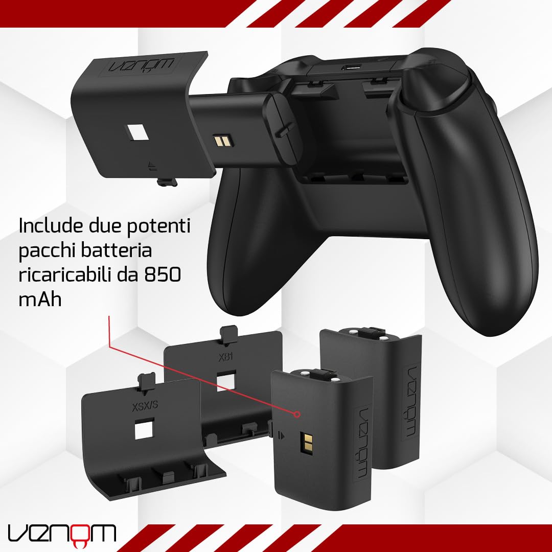 Dock di ricarica rapida VR per Meta Quest 3 con USB C e 2 Batterie