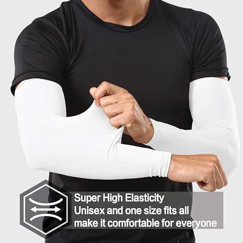 Miniatura 3 de 4 pares de mangas de brazo para hombres y mujeres, cubierta de tatuaje, manga deportiva refrescante para baloncesto, golf, fútbol