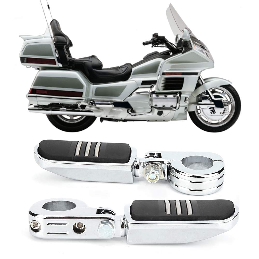 Repose-pieds de moto, adaptés au repose-pieds de moto chromé GoldWing GL1500 GL1800 avec support 2 pièces 32mm