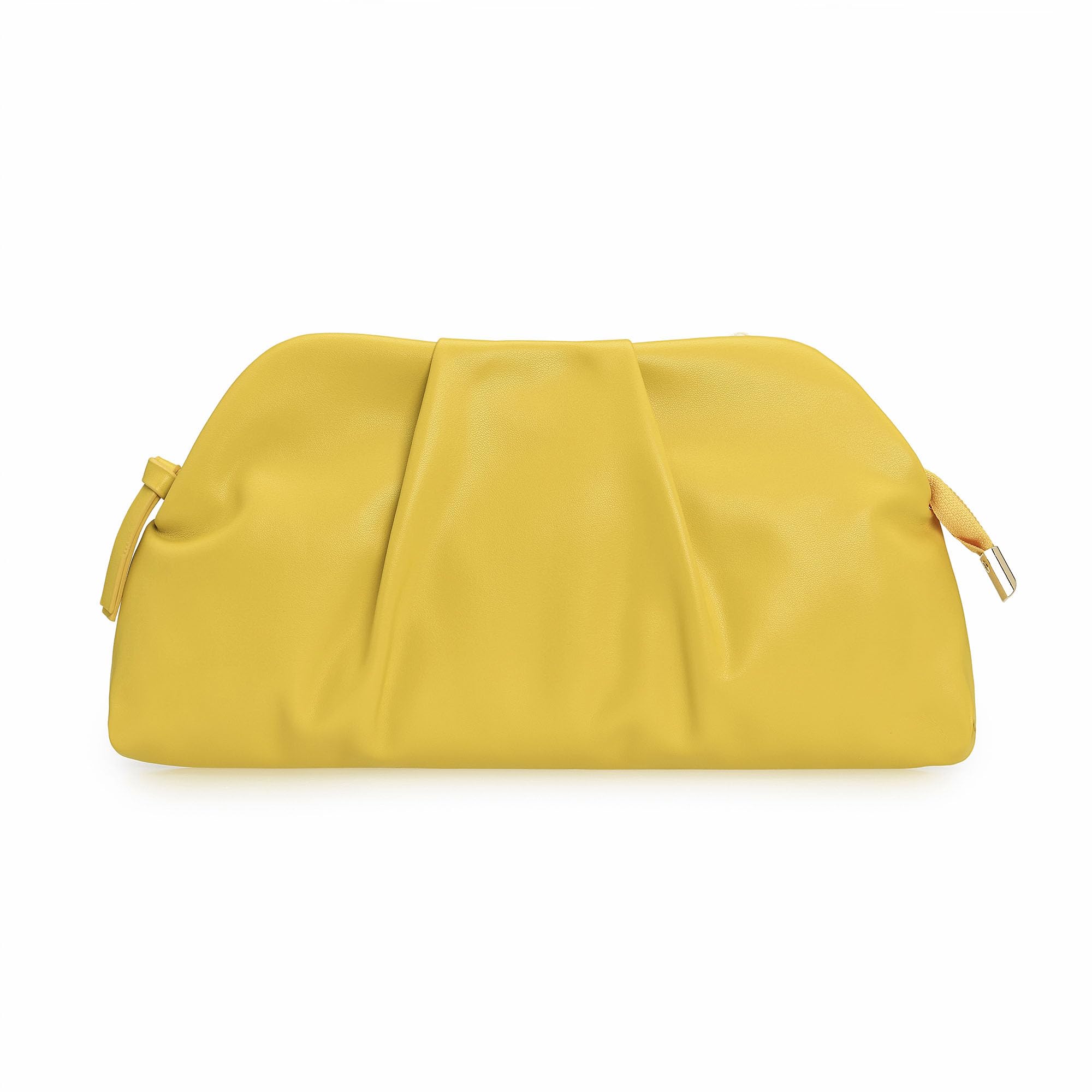 IXEBELLA Dressy PU Clutch Purse for Women Formal Soft Pleated Vegan Leather Evening Bag for Wedding/Prom/Cocktail Party