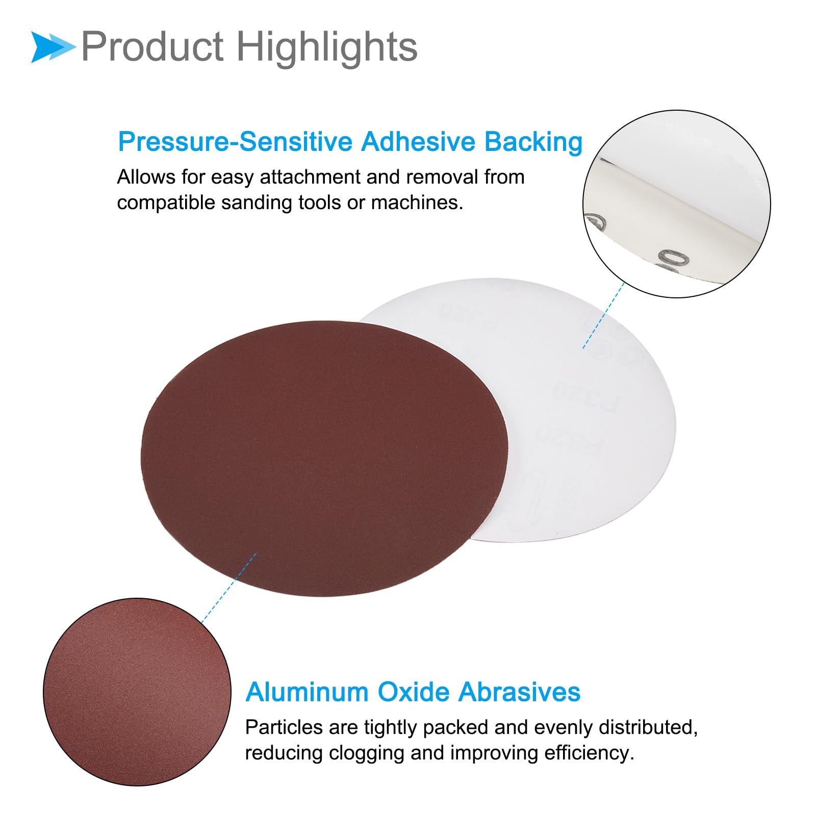 CoCud Lot De 10 Disques Abrasifs PSA 120 De 120 Mm De Diamètre - Papier Abrasif Autocollant - Applications : Pour Le Travail Du Bois Et La Finition Du Métal