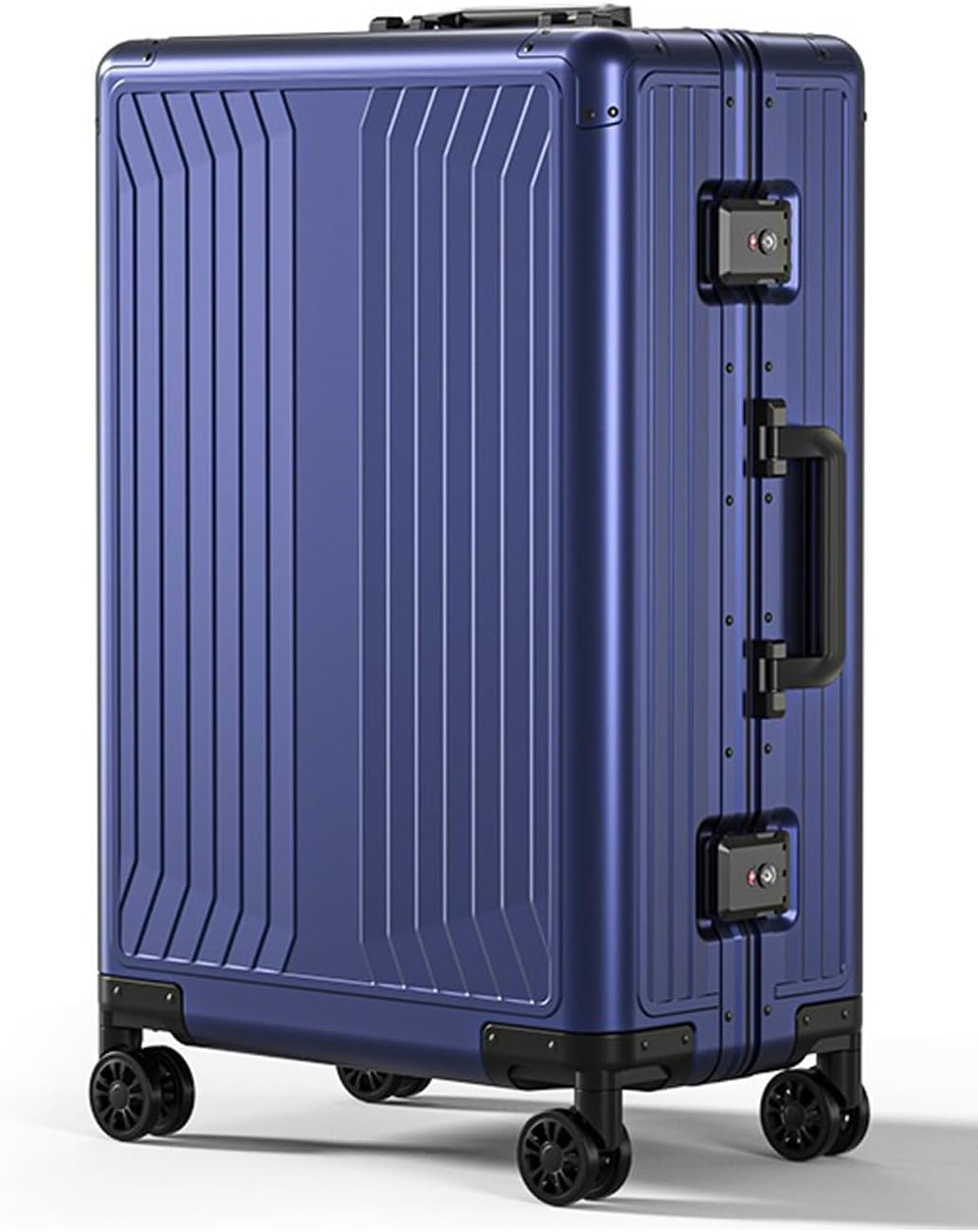 Premium Aluminum Carry On Luggage 20”, Metal Shell Zipperless Suitcase with Spinner & Removable Wheels, Airline-Approved Size 22"x14"x8.3", 9 lbs, Includes 2 Spare Wheels & TSA Lock（Silver）