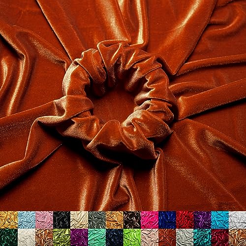 Ice Fabrics STRETCHVELVET-RUST-1Y Ice Fabric Stretch Velvet Fabric cover
