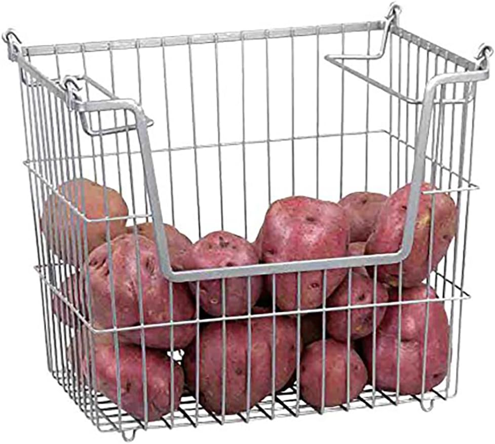 Home Basics Stackable Metal Pantry Organizer Basket 1 Large