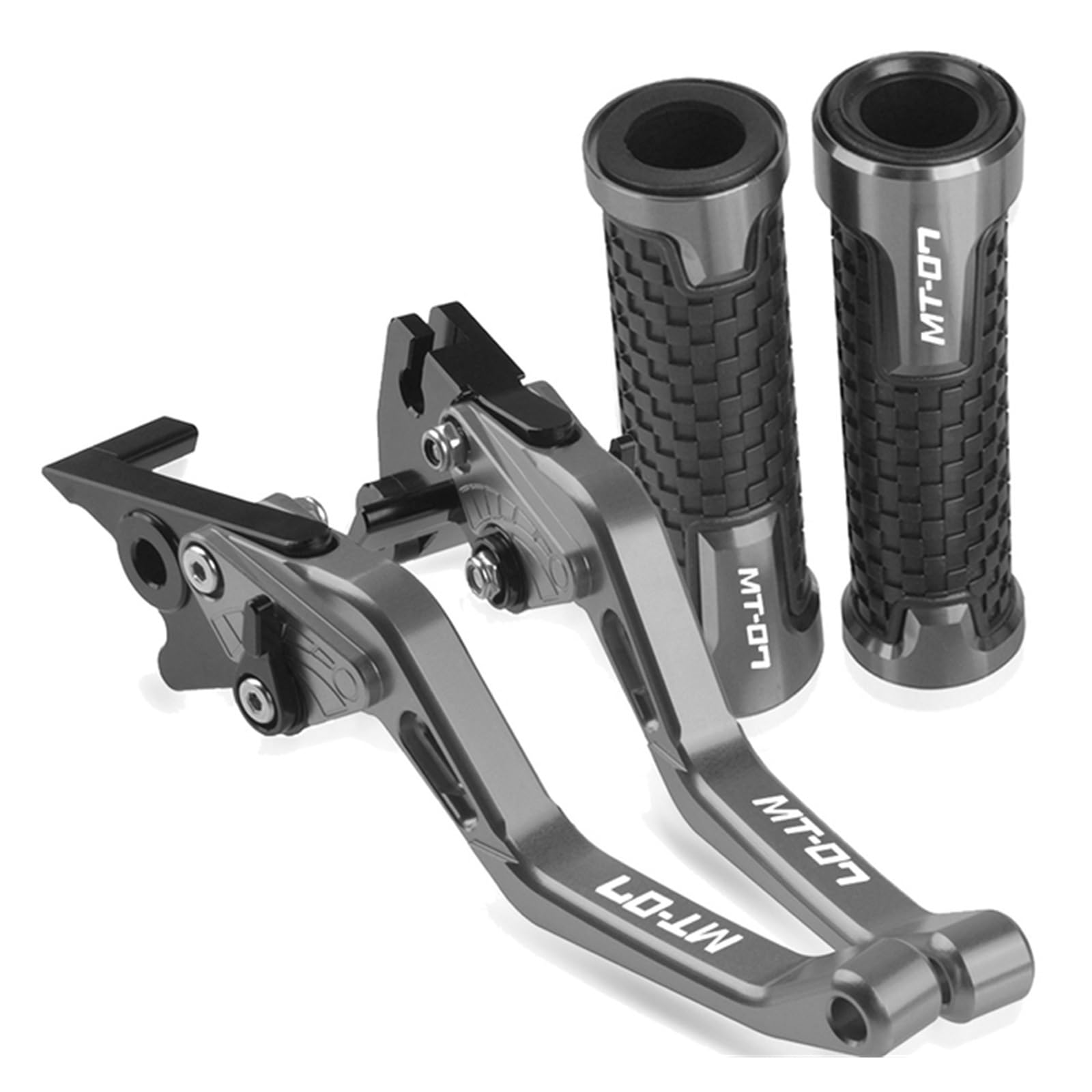 Lingsheny Titanium Motorcycle Brake Clutch Levers Handlebar Grip Handle Bar For Yamaha Mt07 Tracer Gt 2019 2020(Titanium)