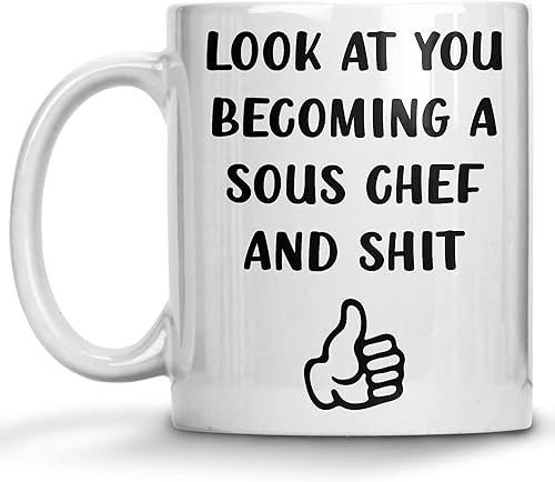 Look At You Becoming A Sous Chef Coffee Mug, Culinary Graduation Gifts, Mug Gift for Chef Graduates, Funny Gift Idea for School Students Graduating