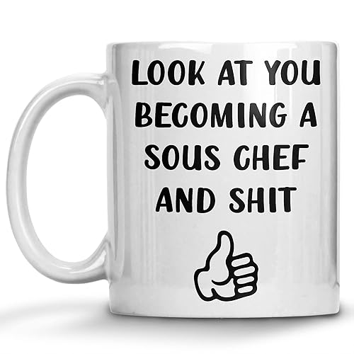 Look At You Becoming A Sous Chef Coffee Mug, Culinary Graduation Gifts, Mug Gift for Chef Graduates, Funny Gift Idea for School Students Graduating