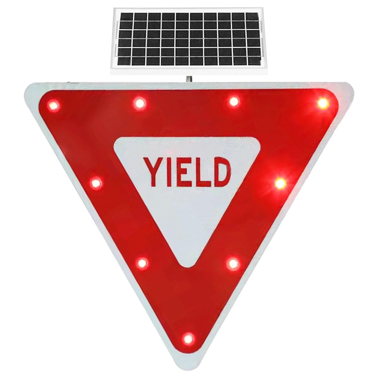Señales De Carretera De Aluminio, Energía Solar, Lámpara Led De Alto Brillo, Parpadeo Led, Marco De Metal, Película Reflectante De Grado De Ingeniero, Luz De Advertencia De Tráfico Peatonal