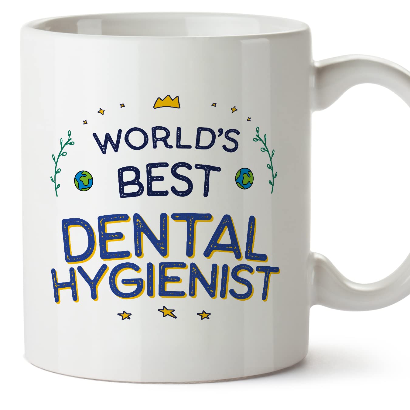 MUGFFINS Dental Hygienist Mug - in English - World's Best - Funny Gift for Colleagues - Ceramic 11oz Mug — image 1