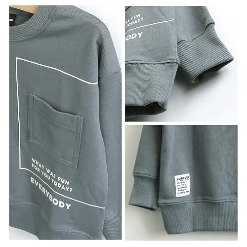 [グリンラボ] 子供服 トップス ボーイズ ロゴ 胸ポケット 長