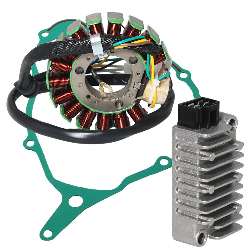 Stator Coil Rectifier Stator Gasket for Yamaha ST225 Bronco 225 1997 for Yamaha XT225 Serow 225 2001-2007 for Yamaha TTR225 TT-R225 1999-2004 Stator Coil OEM 4JG-85510-01 Rectifier OEM 3TJ-81960-02