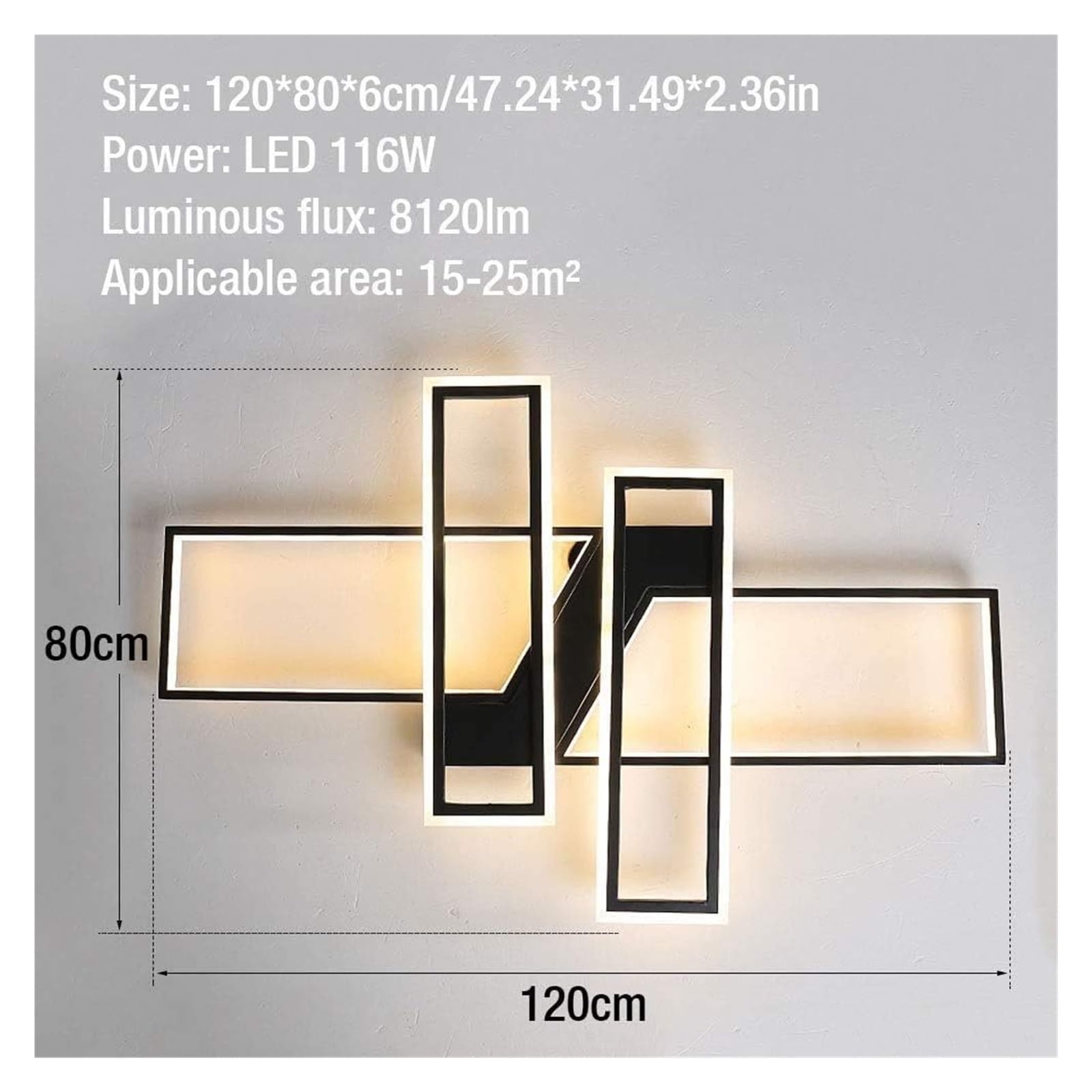 Lampa sufitowa typ duży żyrandol LED do salonu, ściemnialna lampa sufitowa, elegancka kwadratowa lampa wisząca, metalowy akrylowy żyrandol z pilotem zdalnego sterowania, oświetlenie