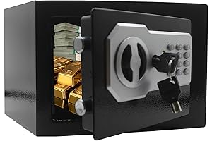 Yuanshikj Electronic Keypad Security Lockdown Box Steel Digital Safeguard Deposit for Your...