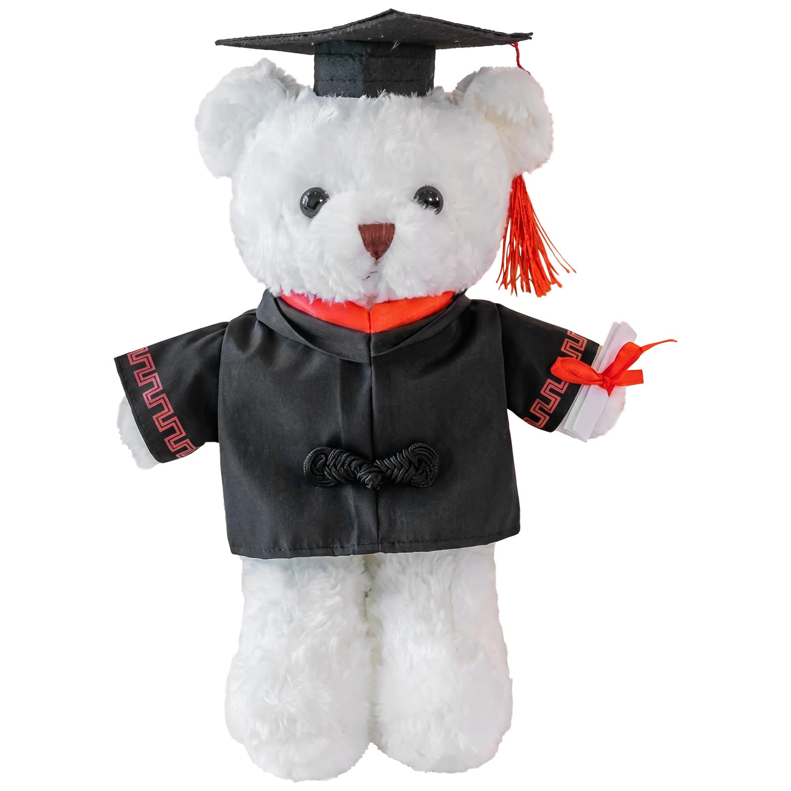 SERTAS Graduation Teddy Bear Gift for University & School Leavers, Soft Plush Keepsake with Graduation Hat, Multi-Colour (30CM White)