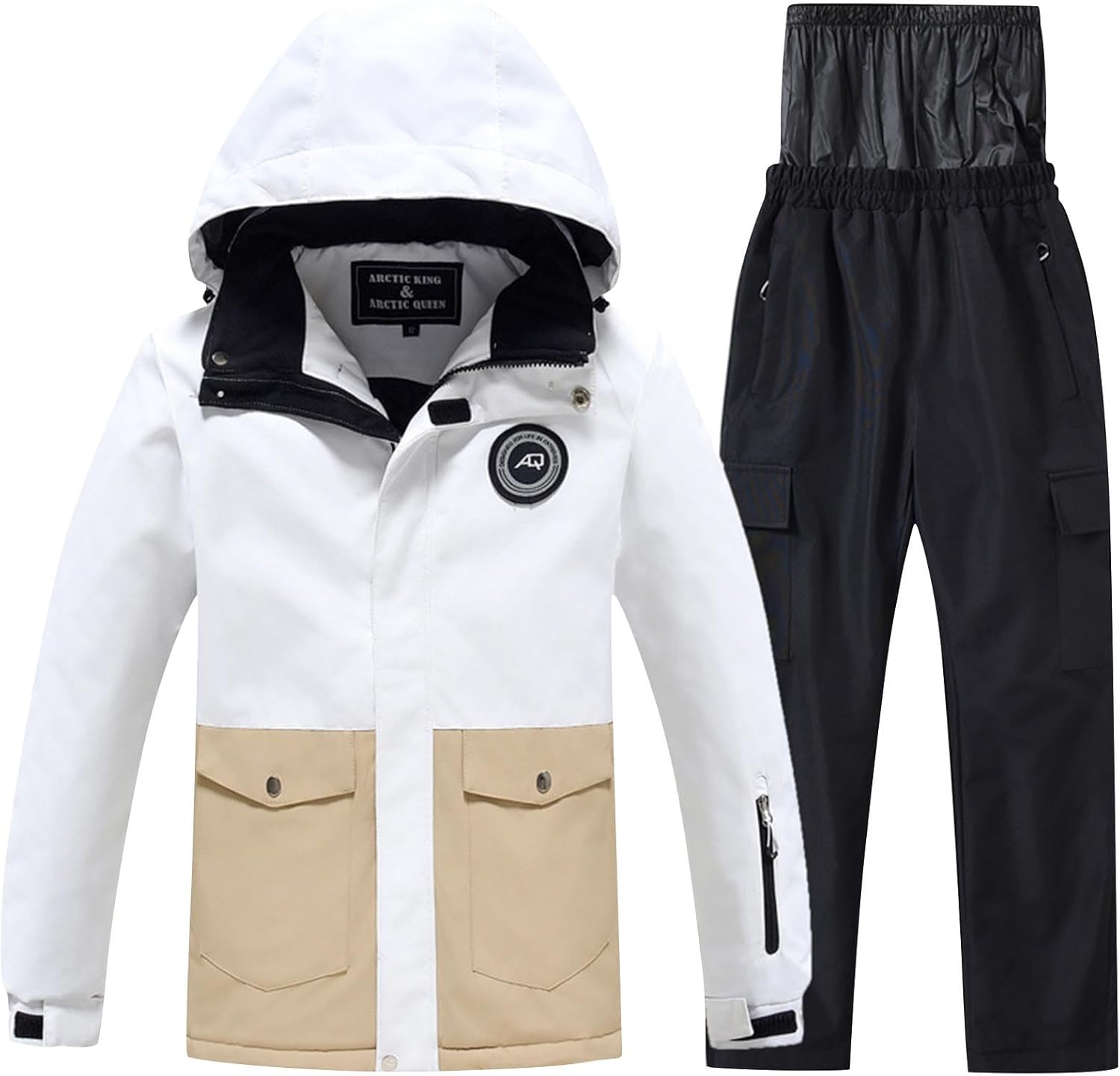 Boys Girls Snowsuit Waterproof Ski Jacket and Skiing Pants Sets Snowboarding Snow Suits Winter Outfits for Kids