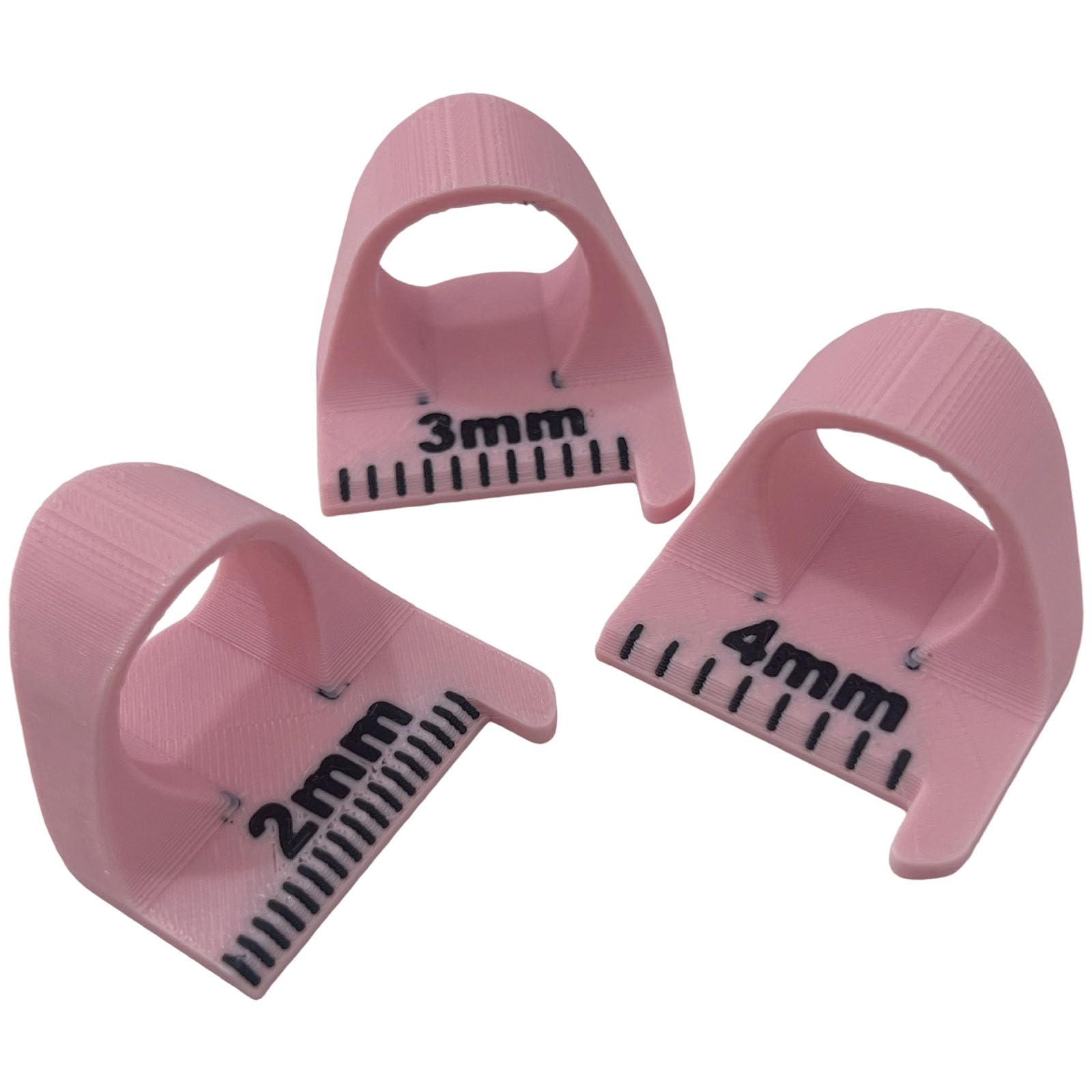 Yrohgkpn Pinkk 3Pcs Quilting Ruler Finger Patchwork Stitching Aid Sewing Measuring Tool Finger For Stitching 2Mm 3Mm 4Mm Single Tooth Set