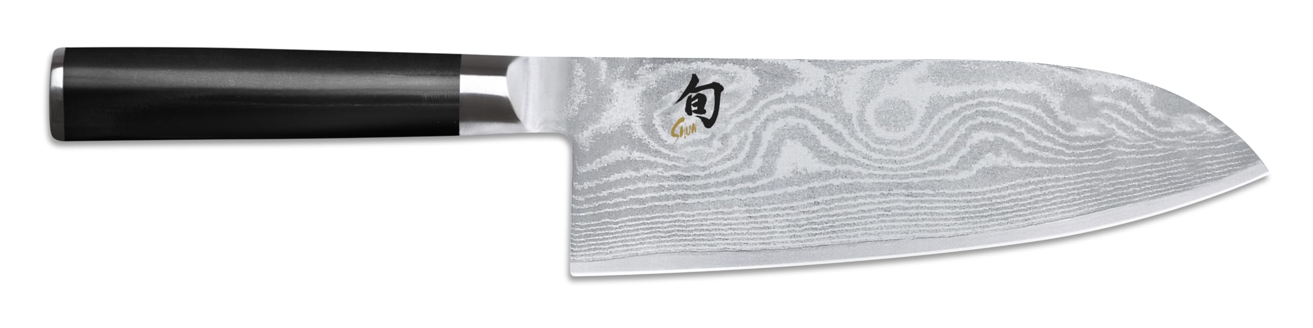 KAI Shun Classic großes Santoku 19 cm Klingenlänge - Damastmesser 32 Lagen VG MAX Kern - 61 (±1) HRC - Pakkaholzgriff - Made in Japan - japanisches Kochmesser Küchenmesser geschmiedet