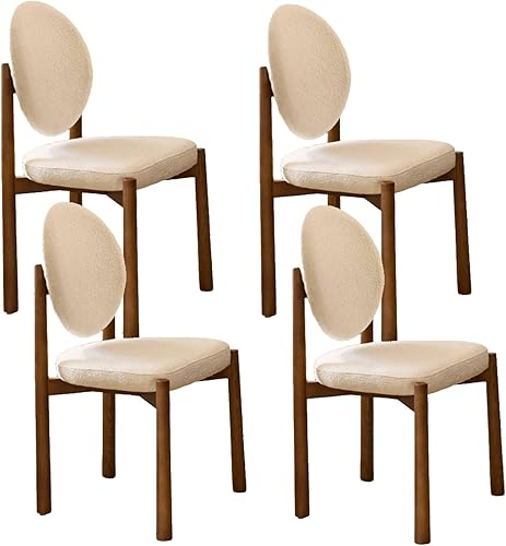 Miniatura 10 de Juego de sillas de comedor de 1/2/4, sillas de comedor de madera, sillas de comedor tapizadas retro, con cojín de tela/felpa, silla de cocina para